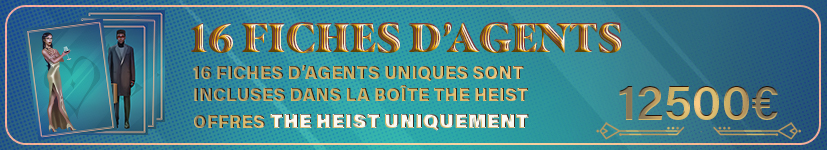 16 fiches d'agents prétirés sont ajoutées à la boîte de jeu