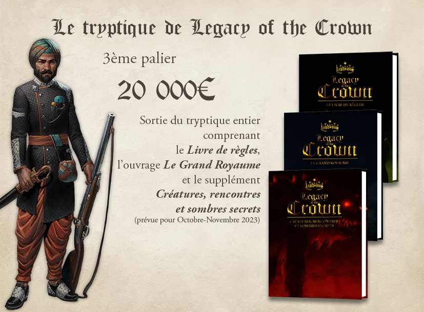 Tryptique du jeu de rôle Legacy of the Crown
