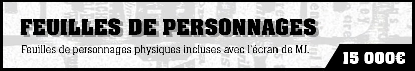 Feuilles de personnages