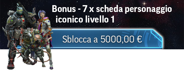 Bonus - 7 x scheda personaggio iconico livello 1