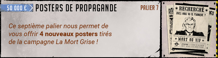 7e palier - Lot de 4 posters de propagande tirés de La Mort Grise