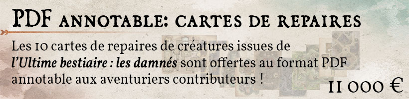 PDF annotable Les 10 cartes de repères Bestiaire Ultime : Les Damnés