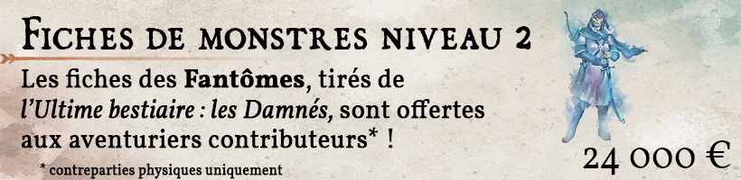 9 fiches de monstre fantômes
