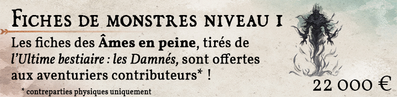 5 fiches de monstre Âmes en peine