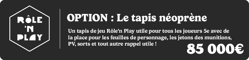 OPTION : Le tapis néoprène