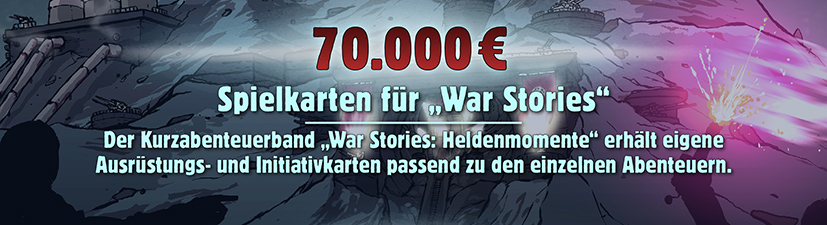 Zusätzliche Ausrüstungs- und Initiativkarten für den „War Stories“-Kurzabenteuerband