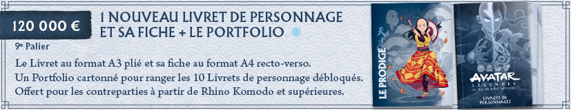 9e palier - 1 Livret de personnage et sa fiche avec un superbe portfolio