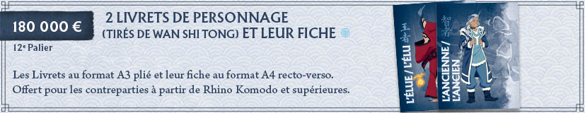 12e palier - 2 Livrets de personnage et leur fiche