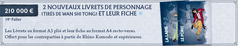 14e palier - 2 nouveaux Livrets de personnage et leur fiche
