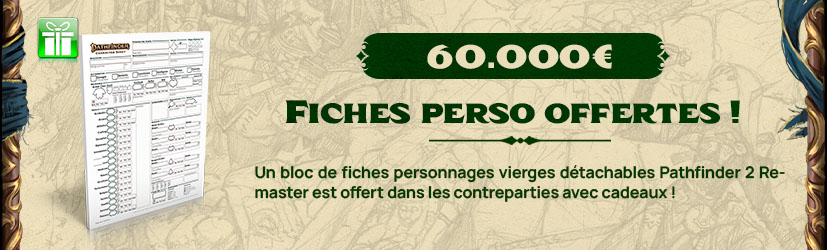 Bloc de fiches persos offert