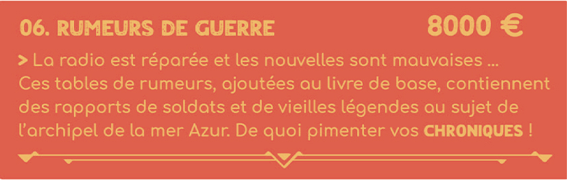 Palier 06 : Rumeurs de guerre