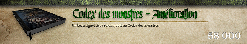 Amélioration : Codex des monstres - Signet