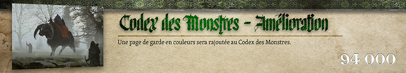 Amélioration Monstres : Page de garde