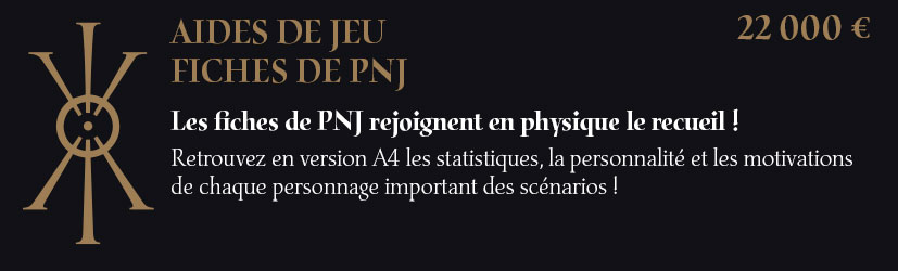 AIDES DE JEU - FICHES PNJ