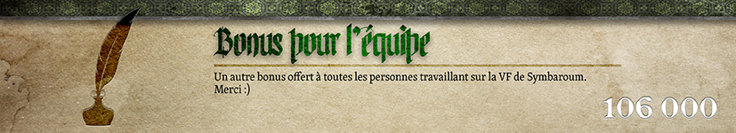 Bonus pour l'équipe 2