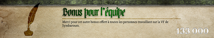 Bonus pour l'équipe 3