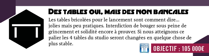 Des tables oui, mais des non bancales