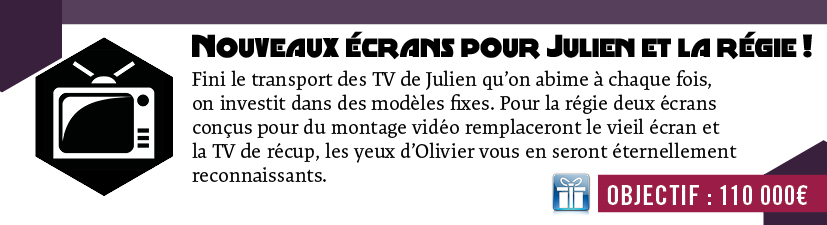 De nouveaux écrans pour Julien et la régie !