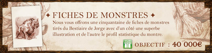 Cadeau : Fiches de monstres