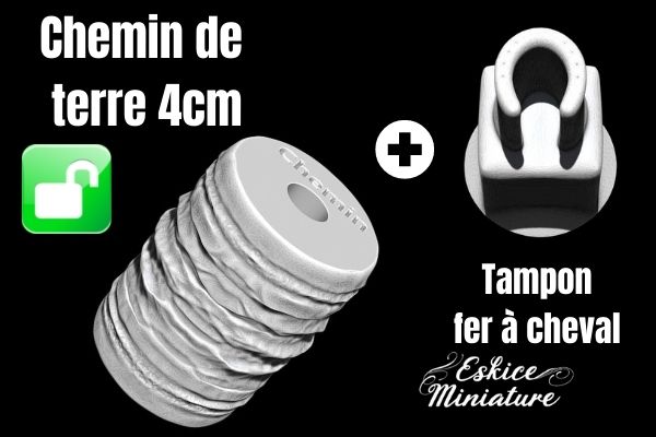 Chemin de terre & tampon fer à cheval