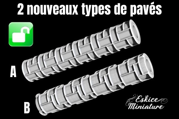 2 nouveaux types de rouleaux à pavés variés