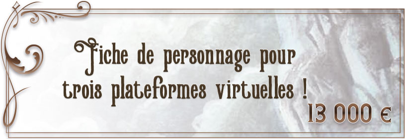 Feuille de personnage VTT : Roll 20 + Let’s roll + The Foundry