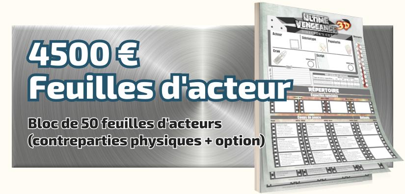 Option débloquée - blocs de feuilles d'acteur