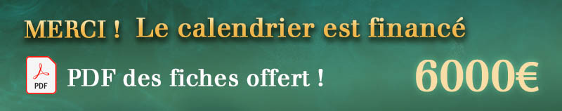 Le calendrier sera édité !