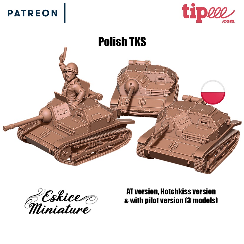 Tankette TKS ouvert avec pilote !