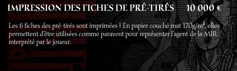 Impression des fiches de pré-tirés
