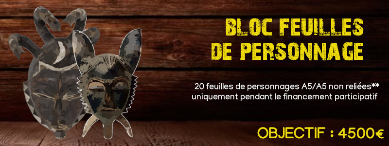 Bloc de feuilles de personnage