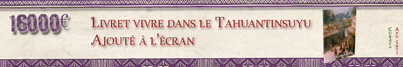 Livret aide de jeu Comment vit-on dans le Tahuantinsuyu - ajouté à l'écran (Apu Inti offert - option écran)