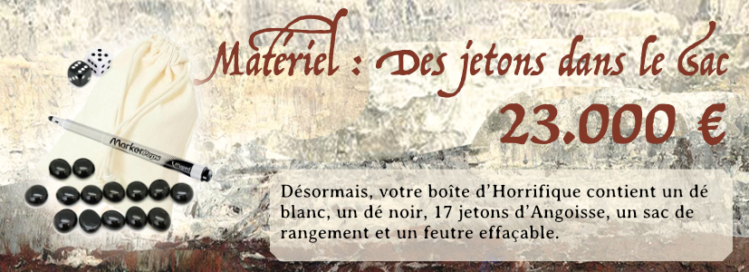 Des jetons dans le sac.