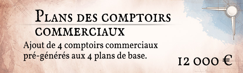 Plans et présentations de comptoirs commerciaux