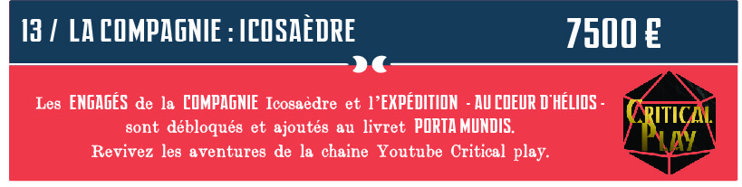 Palier 13 : +4 pages pour Porta Mundis (Critical play)