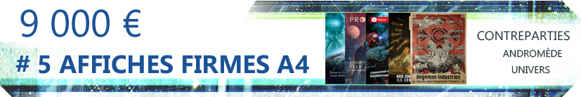 Les 5 affiches des Firmes offertes aux souscripteurs (à partir de deux recueil de scénarios)
