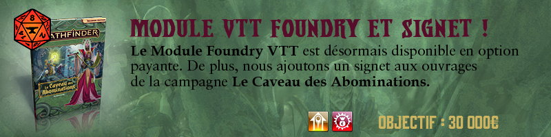 Module VTT Foundry et signet