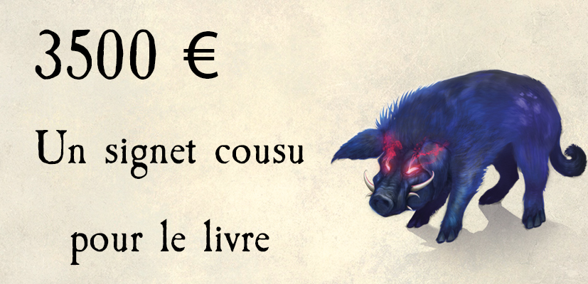 Nous rajoutons un signet cousu