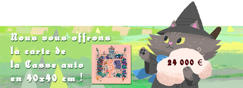 Nous vous offrons la carte de la Casse Auto au format 40 x 40 cm
