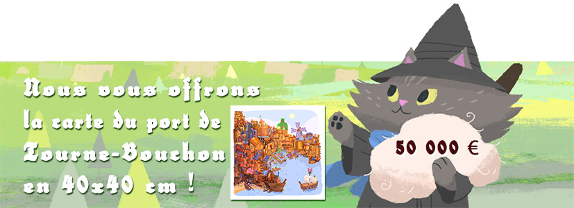Nous vous offrons la carte du port de Tourne-Bouchon au format 40 x 40 cm