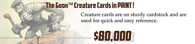 The Goon™ Creature Cards in PRINT