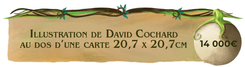 1 illustration de David Cochard au dos d'une carte 20,7x20,7cm
