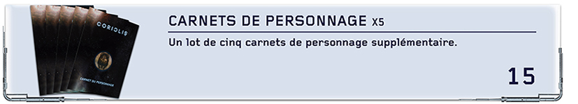 Carnets du personnage x 5