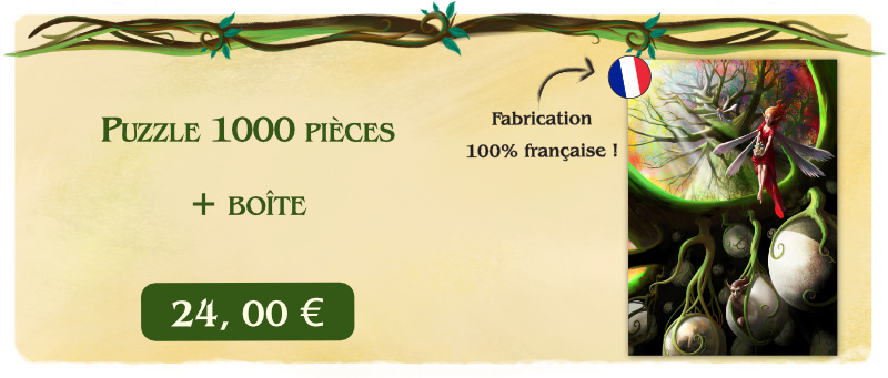 Puzzle 1000 pièces Stigméria + boîte - 100% Français