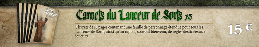 Carnets du personnage (mages) x5 exclusifs PP