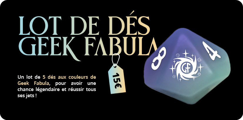 Lot 5x Dés 10 Geek Fabula