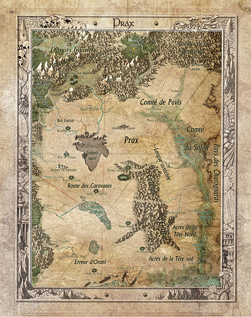 Carte en tissu : Prax (64x80 cm)