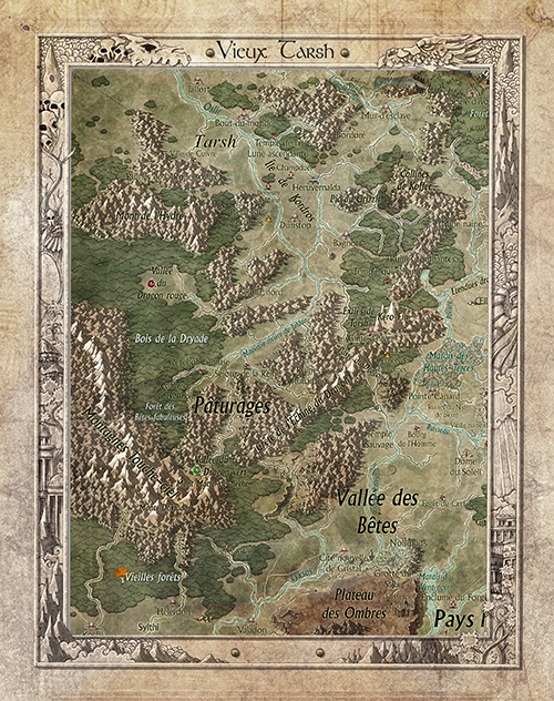 Carte en tissu : Tarsh (64x80 cm)