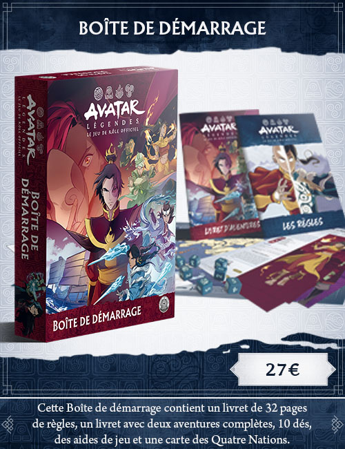 Avatar Légendes: Boîte de démarrage