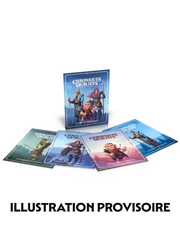 Pack de 5 Dossiers de personnage